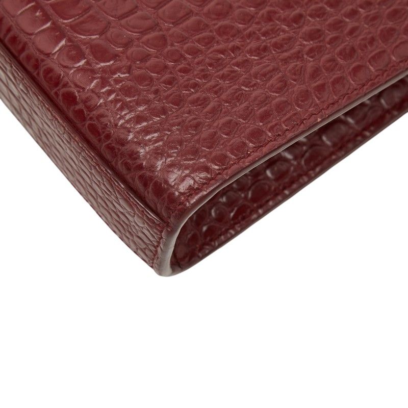 Saint Laurent YSL Monogram Classic Kate Tassel Croco Shoulder — view 6