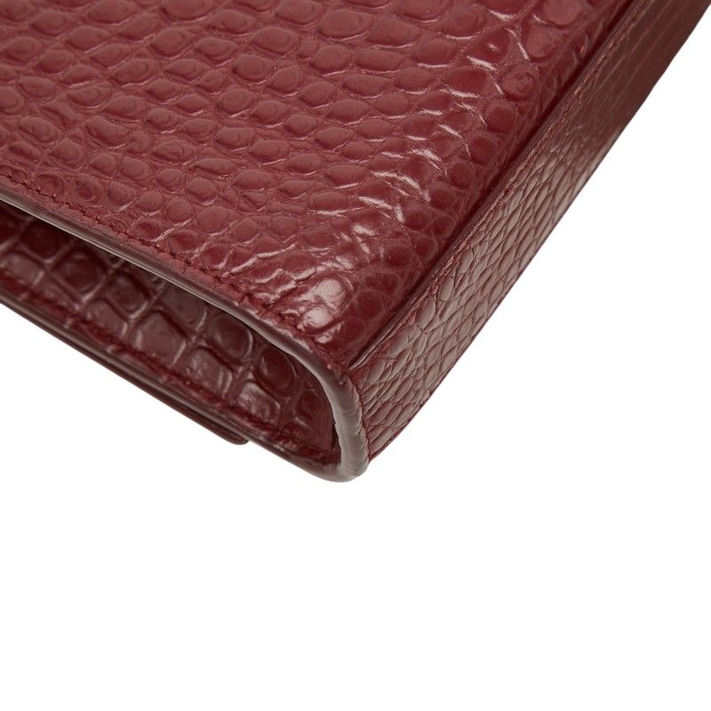 Saint Laurent YSL Monogram Classic Kate Tassel Croco Shoulder — view 7