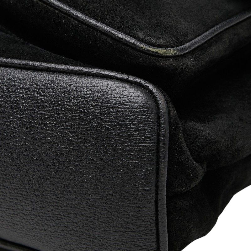 Gucci Bamboo Backpack Black Leather Suede — view 4