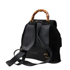 Gucci Bamboo Backpack Black Leather Suede — view 2