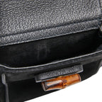 Gucci Bamboo Backpack Black Leather Suede — view 9