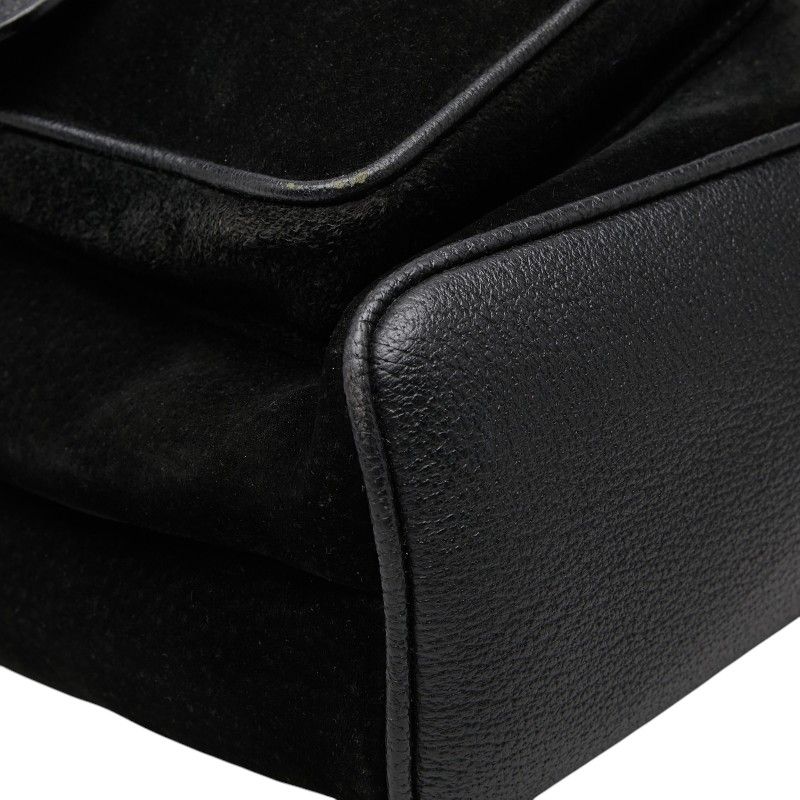 Gucci Bamboo Backpack Black Leather Suede — view 5