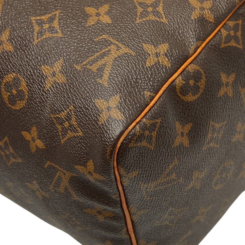 Louis Vuitton Monogram Speedy 30 Mini Boston Bag Brown Leather — view 7