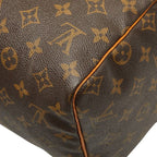 Louis Vuitton Monogram Speedy 30 Mini Boston Bag Brown Leather — view 7
