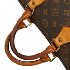 Louis Vuitton Monogram Speedy 30 Mini Boston Bag Brown Leather — view 8