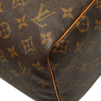 Louis Vuitton Monogram Speedy 30 Mini Boston Bag Brown Leather — view 5