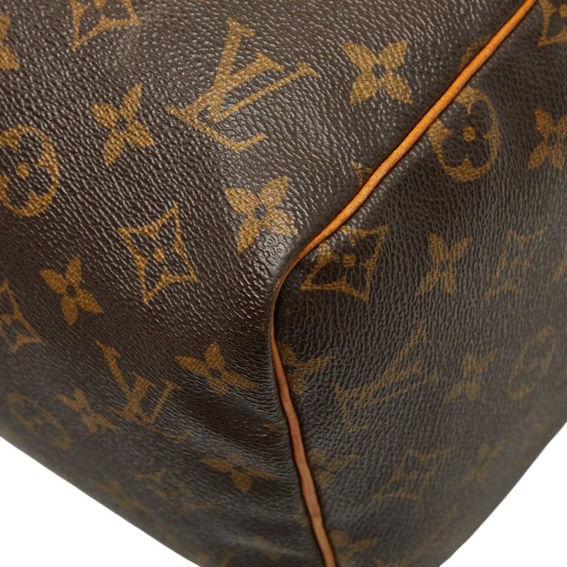 Louis Vuitton Monogram Speedy 30 Mini Boston Bag Brown Leather — view 5