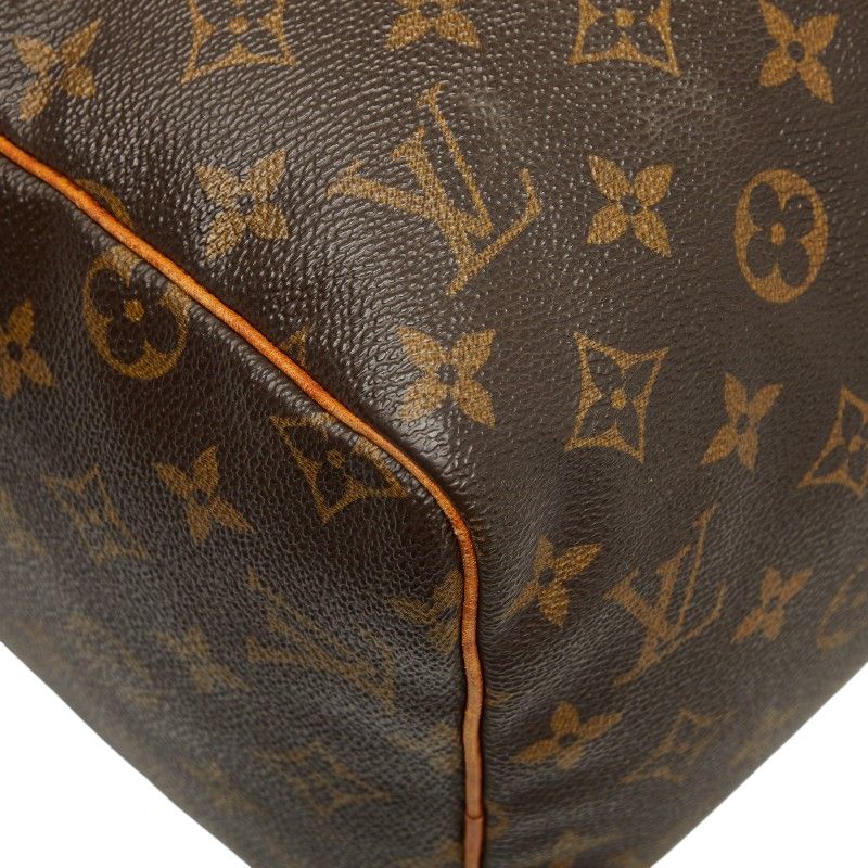 Louis Vuitton Monogram Speedy 30 Mini Boston Bag Brown Leather — view 4