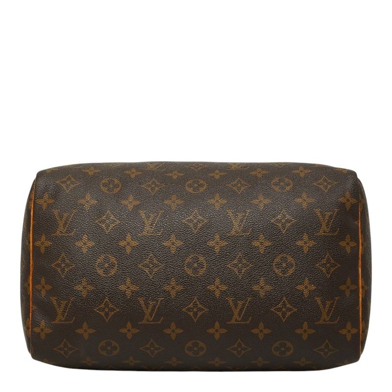 Louis Vuitton Monogram Speedy 30 Mini Boston Bag Brown Leather — view 3