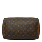 Louis Vuitton Monogram Speedy 30 Mini Boston Bag Brown Leather — view 3