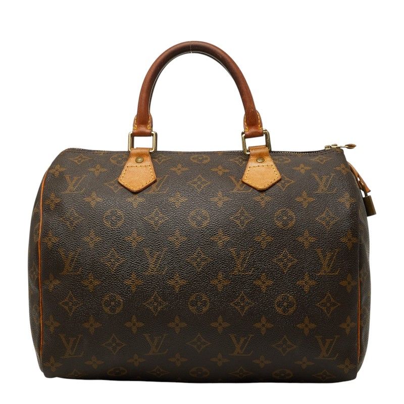 Louis Vuitton Monogram Speedy 30 Mini Boston Bag Brown Leather