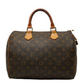 Louis Vuitton Monogram Speedy 30 Mini Boston Bag Brown Leather