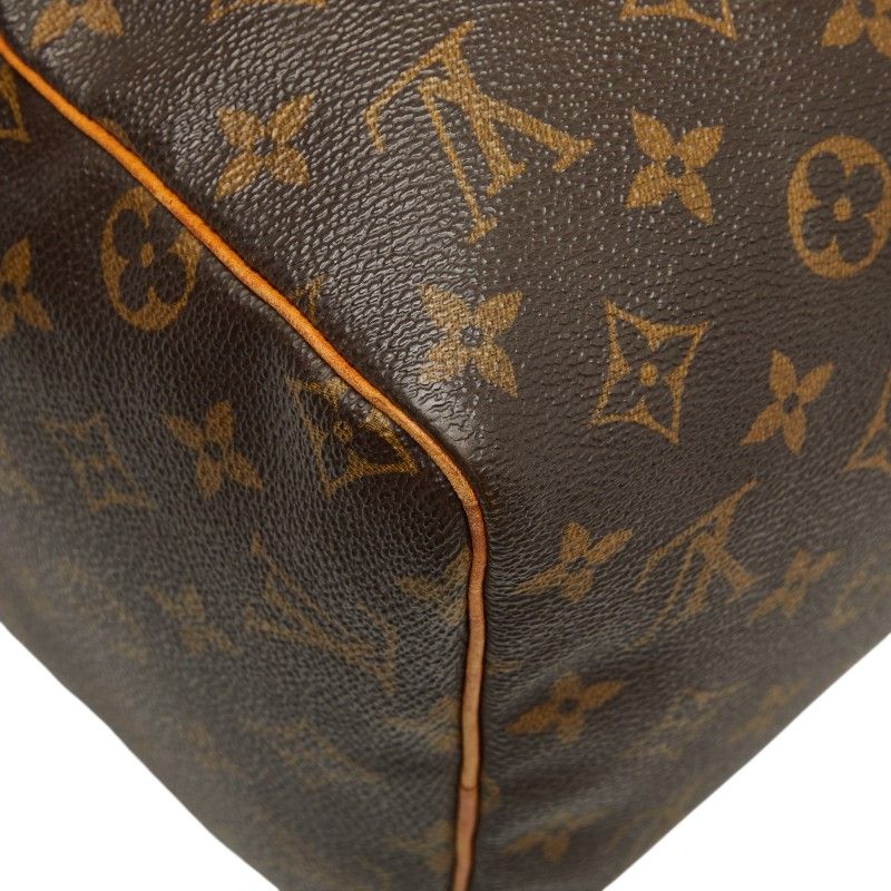 Louis Vuitton Monogram Speedy 30 Mini Boston Bag Brown Leather — view 6
