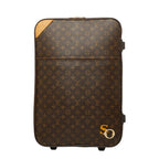 Louis Vuitton Monogram Pegase 55 Travel Bag Suitcase Brown Leather