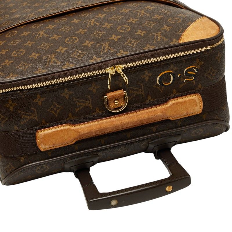 Louis Vuitton Monogram Pegase 55 Travel Bag Suitcase Brown Leather — view 9
