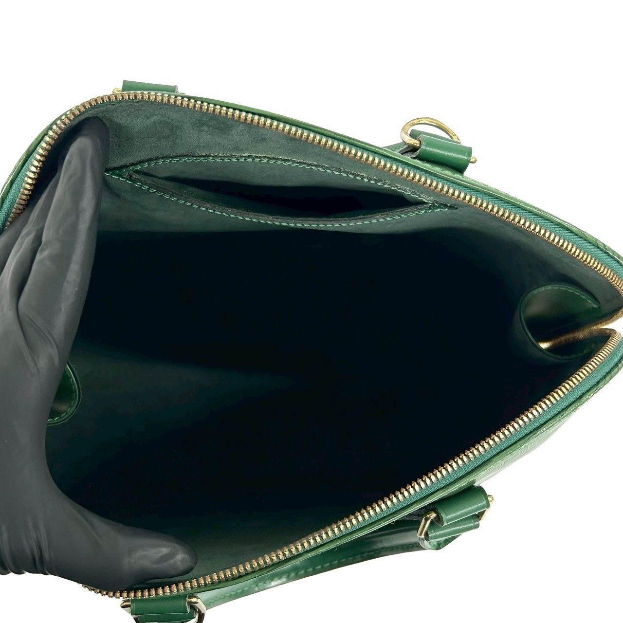 Louis Vuitton Vintage Alma Epi Leather Mini Boston Bag Borneo Green — view 9