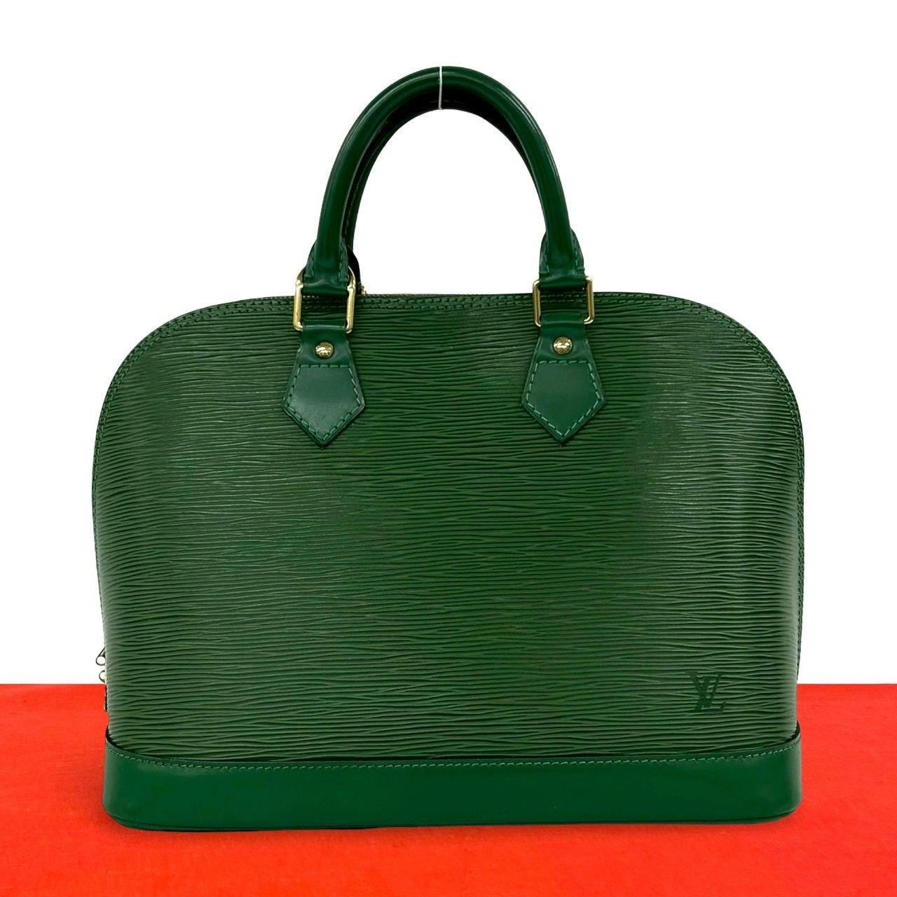 Louis Vuitton Vintage Alma Epi Leather Mini Boston Bag Borneo Green