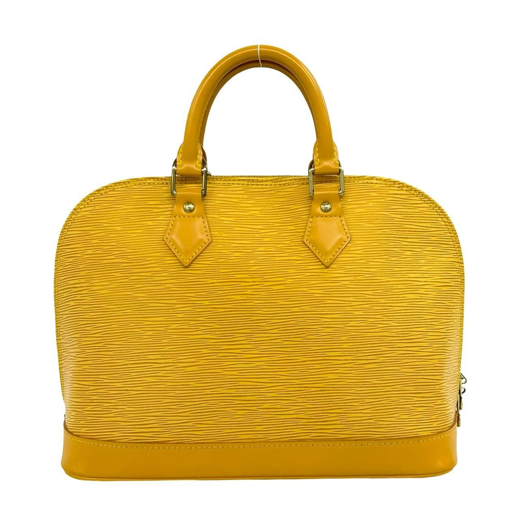Louis Vuitton Alma Epi Leather Round Zip Mini Boston Bag Tassili Yellow — view 3