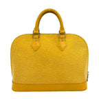 Louis Vuitton Alma Epi Leather Round Zip Mini Boston Bag Tassili Yellow — view 3