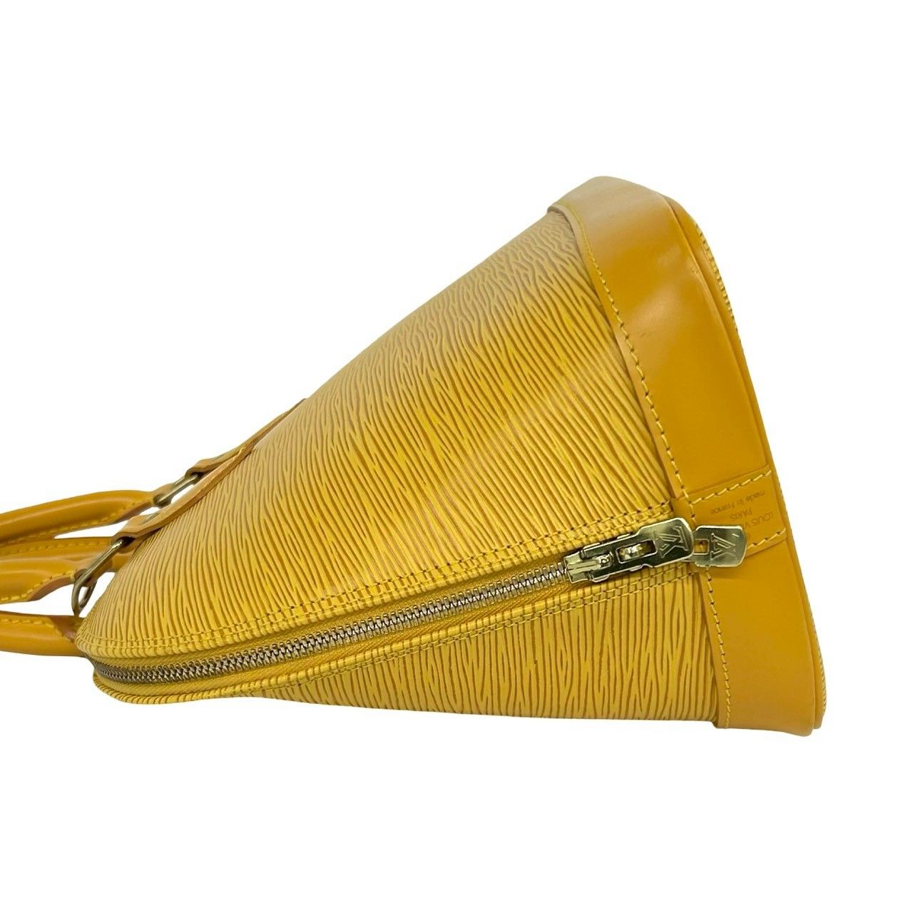 Louis Vuitton Alma Epi Leather Round Zip Mini Boston Bag Tassili Yellow — view 5