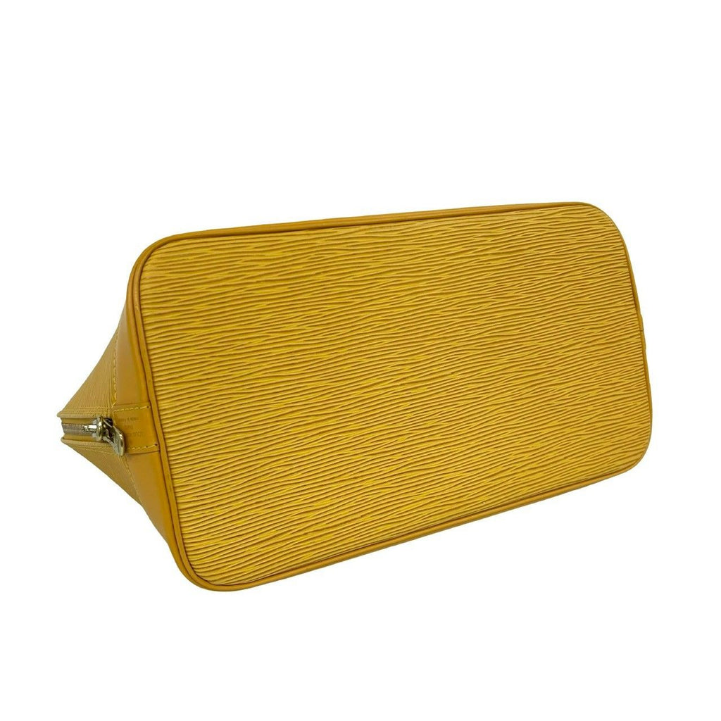 Louis Vuitton Alma Epi Leather Round Zip Mini Boston Bag Tassili Yellow — view 7