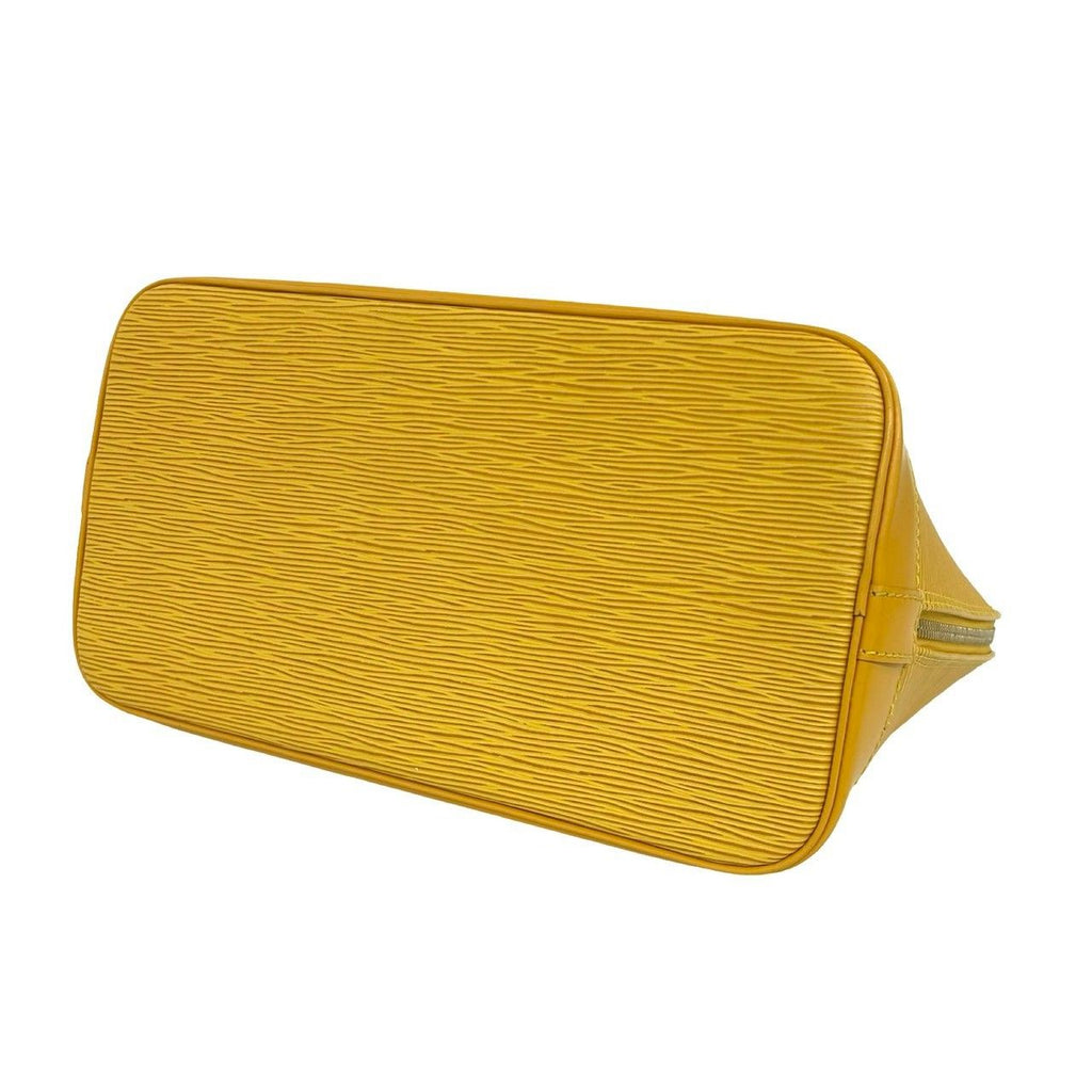 Louis Vuitton Alma Epi Leather Round Zip Mini Boston Bag Tassili Yellow — view 8