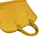 Louis Vuitton Alma Epi Leather Round Zip Mini Boston Bag Tassili Yellow — view 4