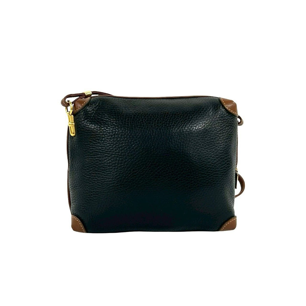 Gucci Vintage GG Logo Leather Mini Shoulder Bag Pochette Black Brown — view 3
