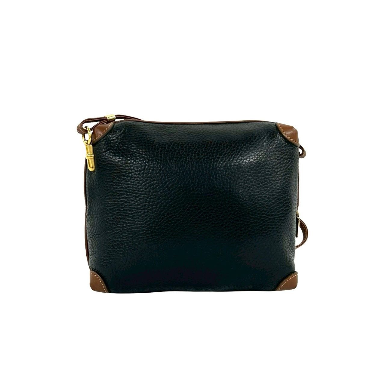 Gucci Vintage GG Logo Leather Mini Shoulder Bag Pochette Black Brown — view 3