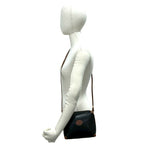 Gucci Vintage GG Logo Leather Mini Shoulder Bag Pochette Black Brown — view 2