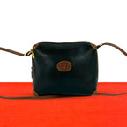Gucci Vintage GG Logo Leather Mini Shoulder Bag Pochette Black Brown