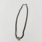 Dior CD Logo Necklace Plated Rhinestone Silver Vintage — view 2