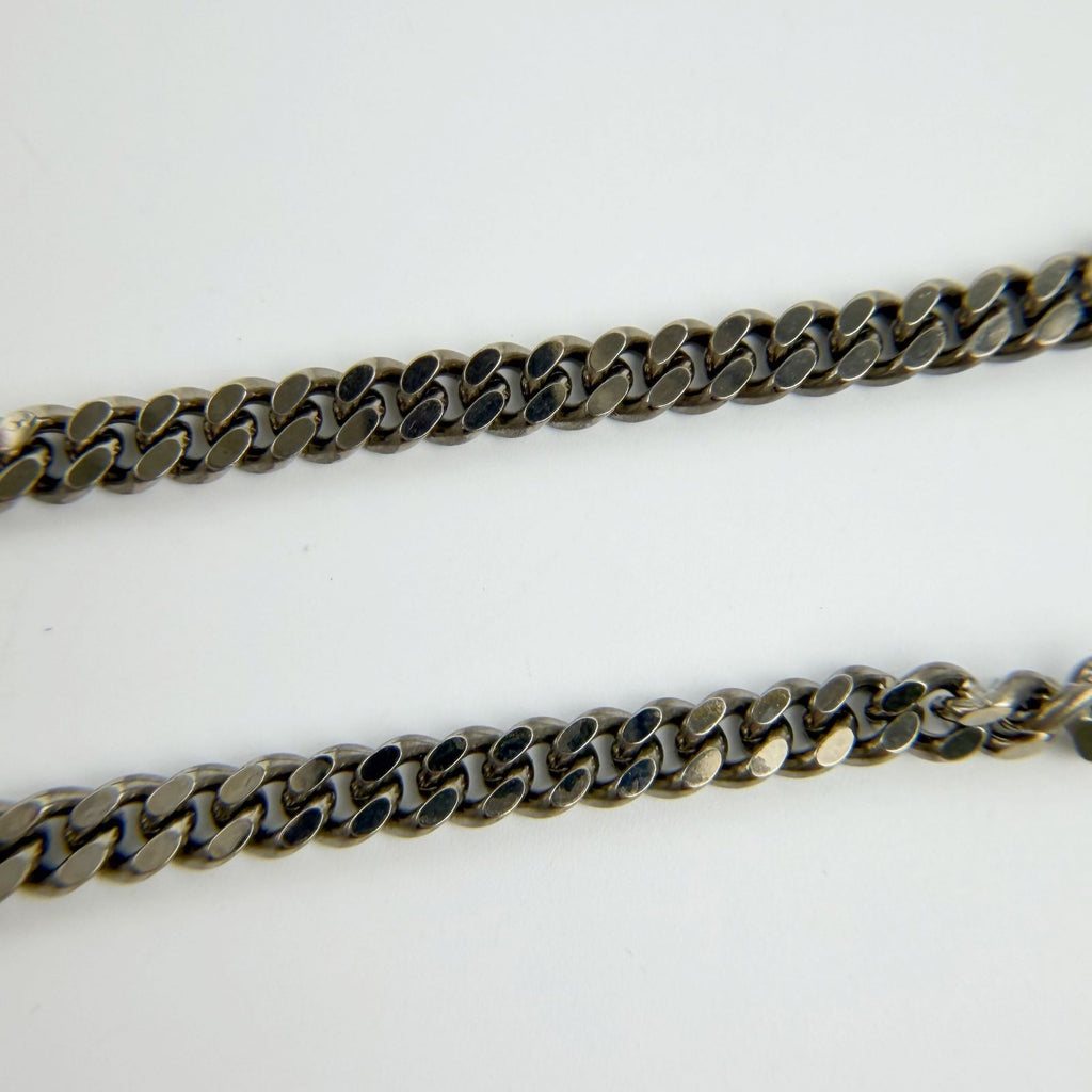 Dior CD Logo Necklace Plated Rhinestone Silver Vintage — view 8