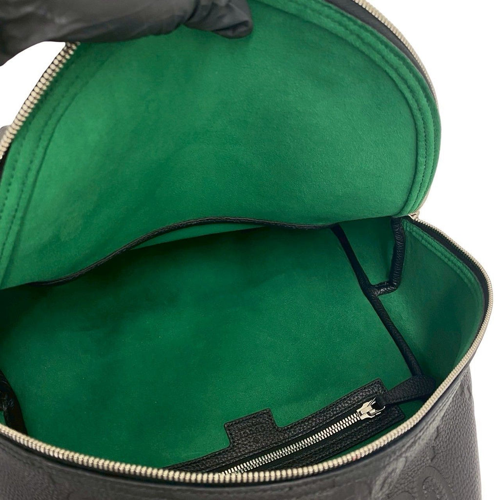 Gucci Jumbo GG Logo Leather Backpack Black — view 9
