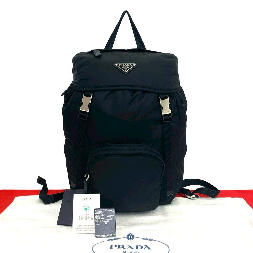 Prada Tessuto Nylon Backpack Black