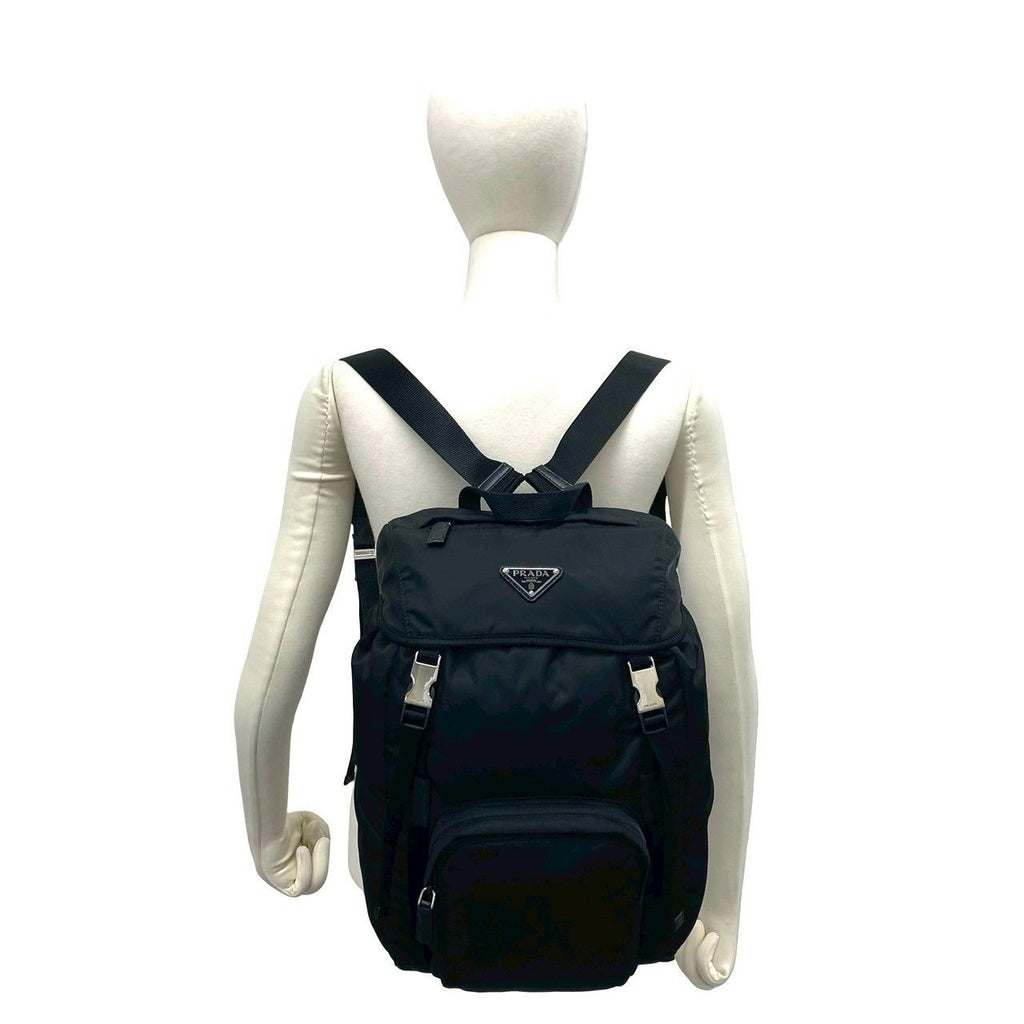 Prada Tessuto Nylon Backpack Black — view 2
