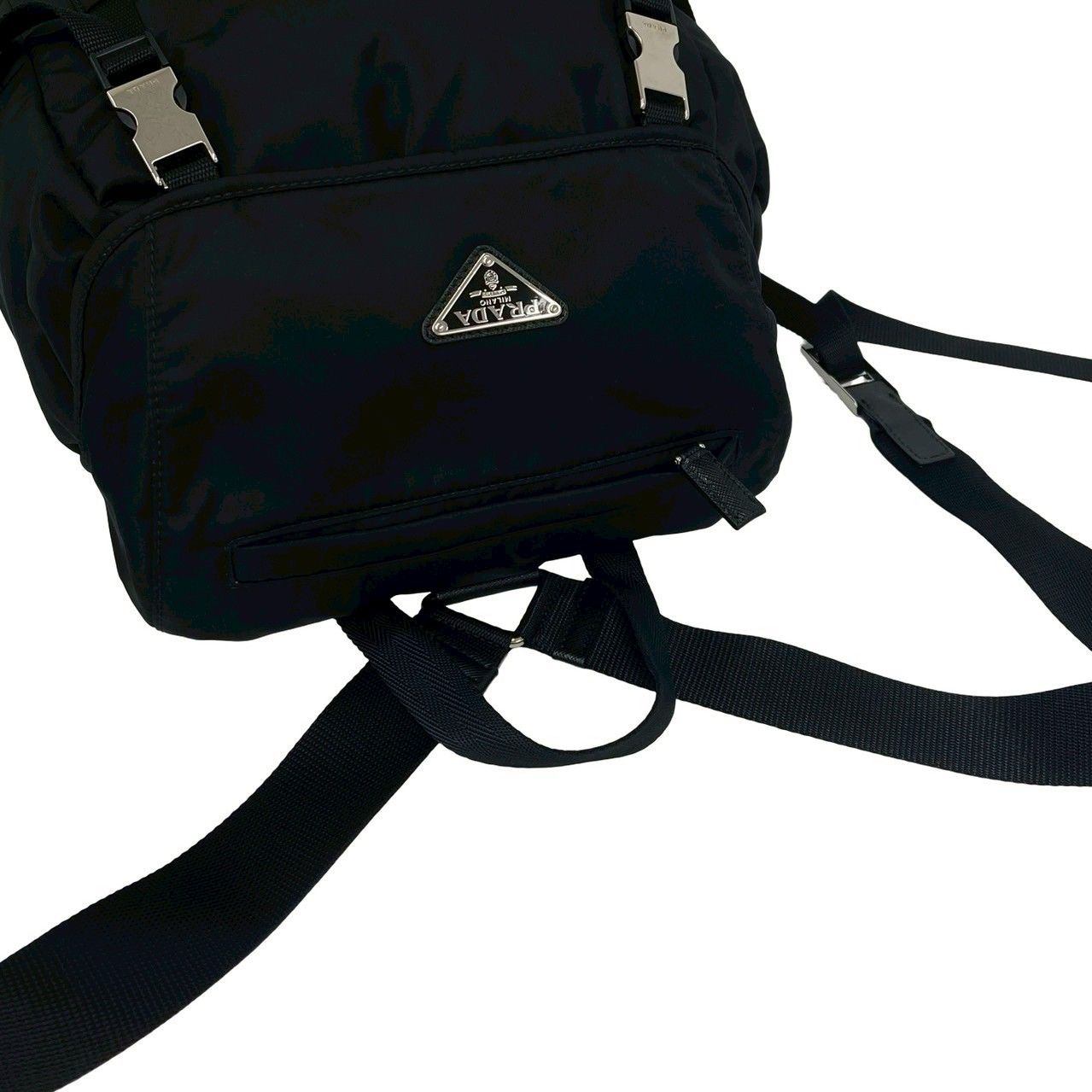 Prada Tessuto Nylon Backpack Black — view 4