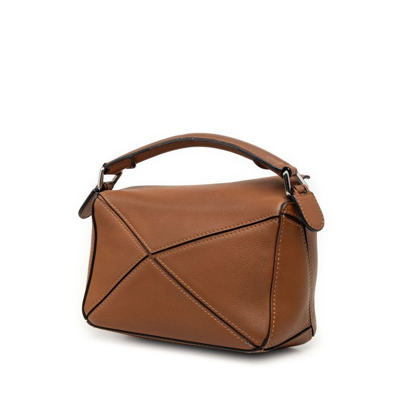 Loewe Anagram Puzzle Mini 2-Way Shoulder Bag Brown Leather — view 2