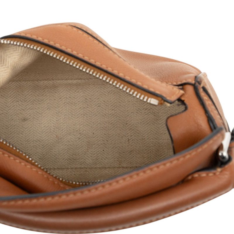 Loewe Anagram Puzzle Mini 2-Way Shoulder Bag Brown Leather — view 6
