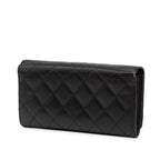 Chanel CC Logo Cambon Bifold Wallet Black Pink Leather — view 2