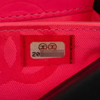 Chanel CC Logo Cambon Bifold Wallet Black Pink Leather — view 7