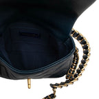 Chanel Quilted CC Logo Crossbody Chain Shoulder Bag Navy Caviar Leather — view 4