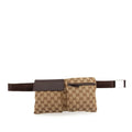 Gucci GG Canvas Waist Bag Beige Brown