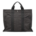 Hermes Her Line MM Tote Gray Canvas