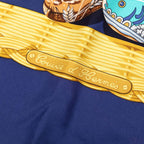 Hermes Carre 90 Couvee D'hermes Egg Scarf Navy Multicolor Silk — view 6