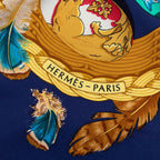 Hermes Carre 90 Couvee D'hermes Egg Scarf Navy Multicolor Silk — view 3