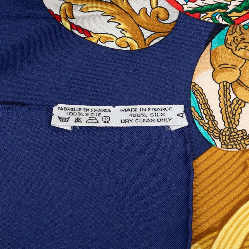 Hermes Carre 90 Couvee D'hermes Egg Scarf Navy Multicolor Silk — view 8