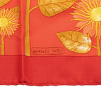 Hermes Carre 40 Tourne Sols Sunflower Scarf Orange Yellow Silk — view 4