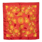 Hermes Carre 40 Tourne Sols Sunflower Scarf Orange Yellow Silk