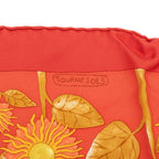 Hermes Carre 40 Tourne Sols Sunflower Scarf Orange Yellow Silk — view 5